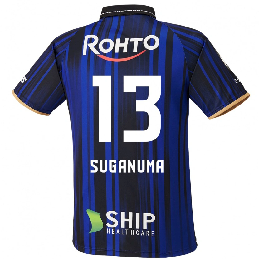 Danxen Dames Shunya Suganuma #13 Blauw Wit Zwart Thuisshirt Thuistenue 2025/26 T-Shirt België