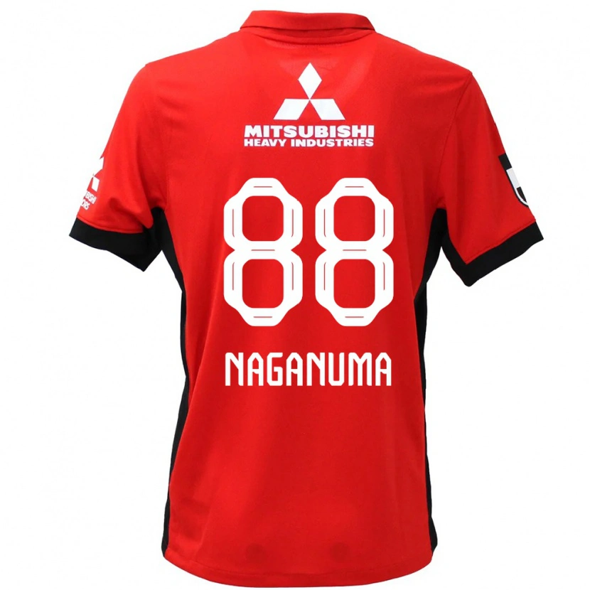Danxen Dames Yoichi Naganuma #88 Rood Wit Thuisshirt Thuistenue 2025/26 T-Shirt België