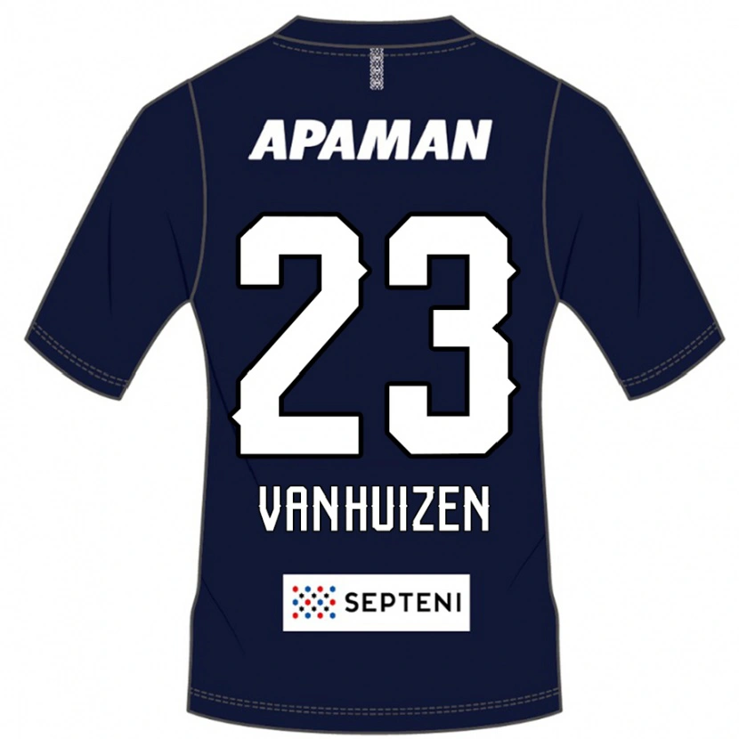 Danxen Dames Haruki Christopher Van Huizen #23 Koningsblauw Wit Thuisshirt Thuistenue 2025/26 T-Shirt België