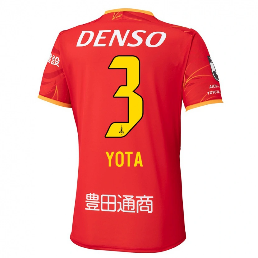 Danxen Dames Yota Sato #3 Rood Geel Thuisshirt Thuistenue 2025/26 T-Shirt België