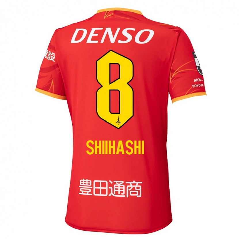 Danxen Dames Keiya Shiihashi #8 Rood Geel Thuisshirt Thuistenue 2025/26 T-Shirt België