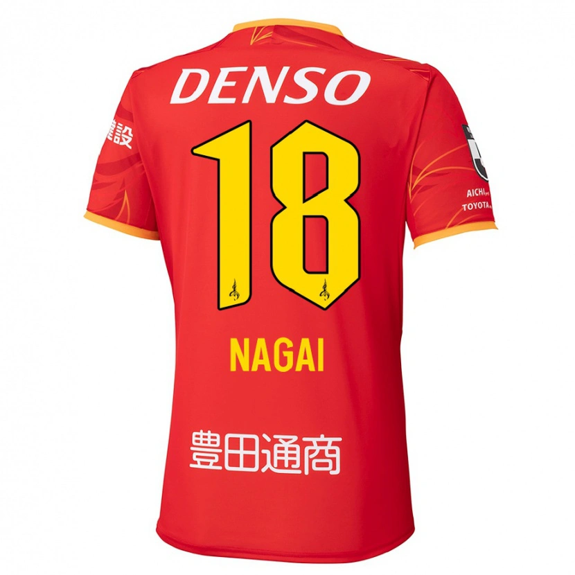 Danxen Dames Kensuke Nagai #18 Rood Geel Thuisshirt Thuistenue 2025/26 T-Shirt België
