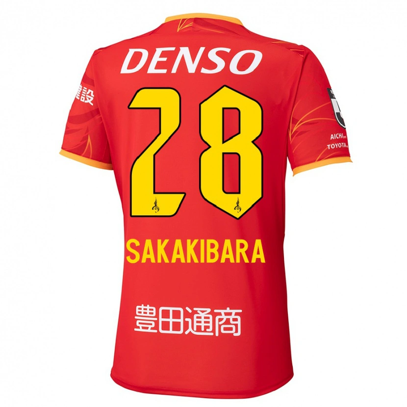 Danxen Dames Kyota Sakakibara #28 Rood Geel Thuisshirt Thuistenue 2025/26 T-Shirt België