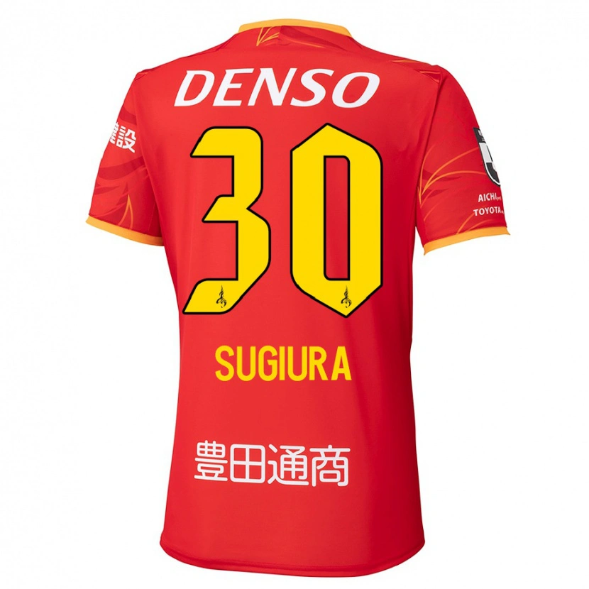 Danxen Dames Shungo Sugiura #30 Rood Geel Thuisshirt Thuistenue 2025/26 T-Shirt België