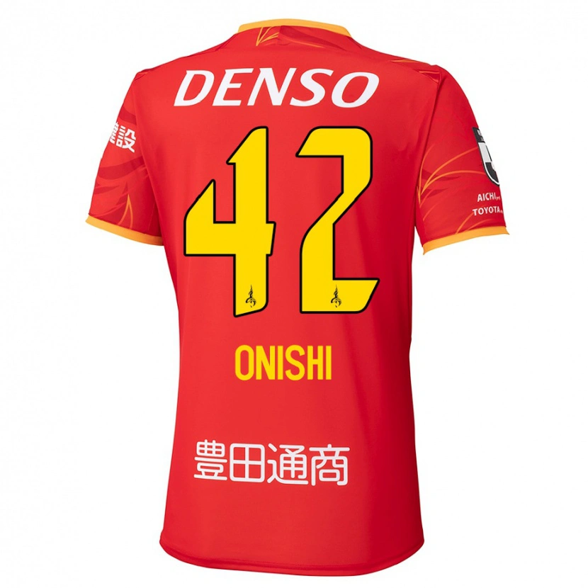 Danxen Dames Ritsu Onishi #42 Rood Geel Thuisshirt Thuistenue 2025/26 T-Shirt België