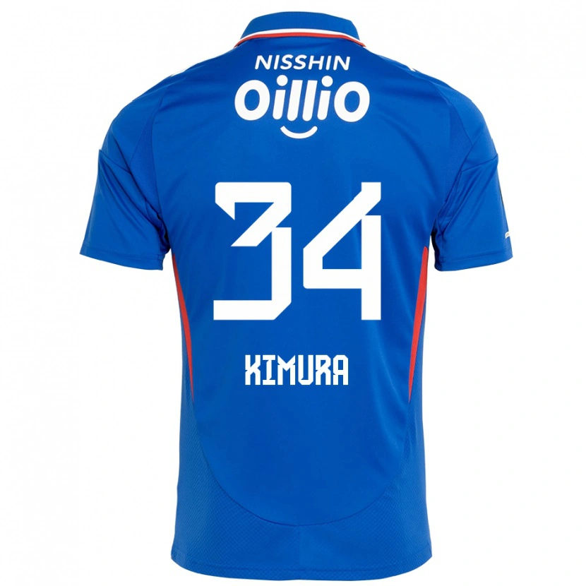 Danxen Dames Takuto Kimura #34 Koningsblauw Wit Thuisshirt Thuistenue 2025/26 T-Shirt België