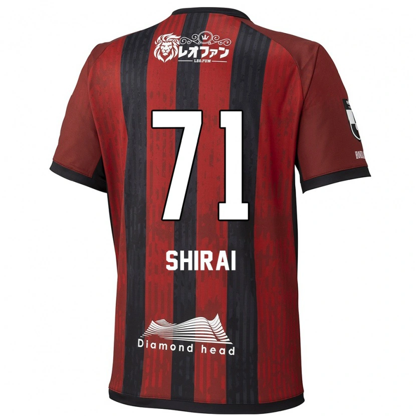Danxen Dames Haruto Shirai #71 Rood Zwart Thuisshirt Thuistenue 2025/26 T-Shirt België