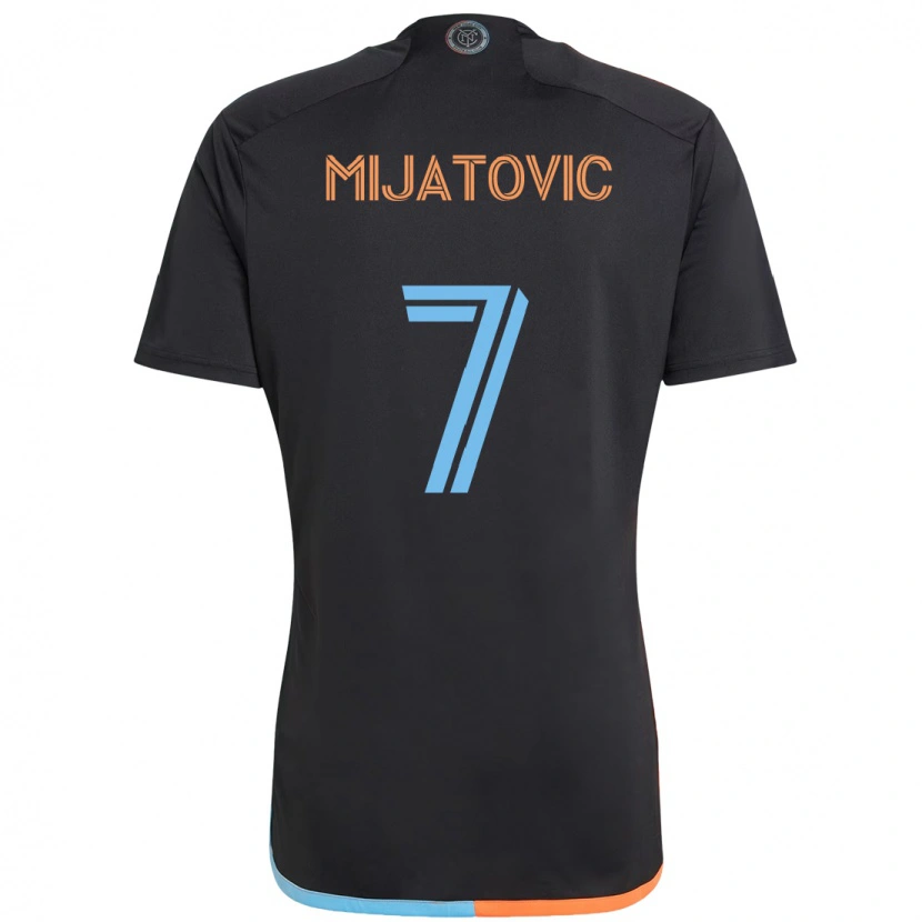 Danxen Dames Jovan Mijatovic #7 Zwart Blauw Oranje Uitshirt Uittenue 2025/26 T-Shirt België