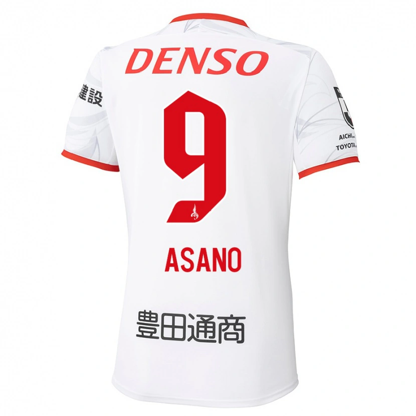 Danxen Dames Yuya Asano #9 Wit Rood Uitshirt Uittenue 2025/26 T-Shirt België