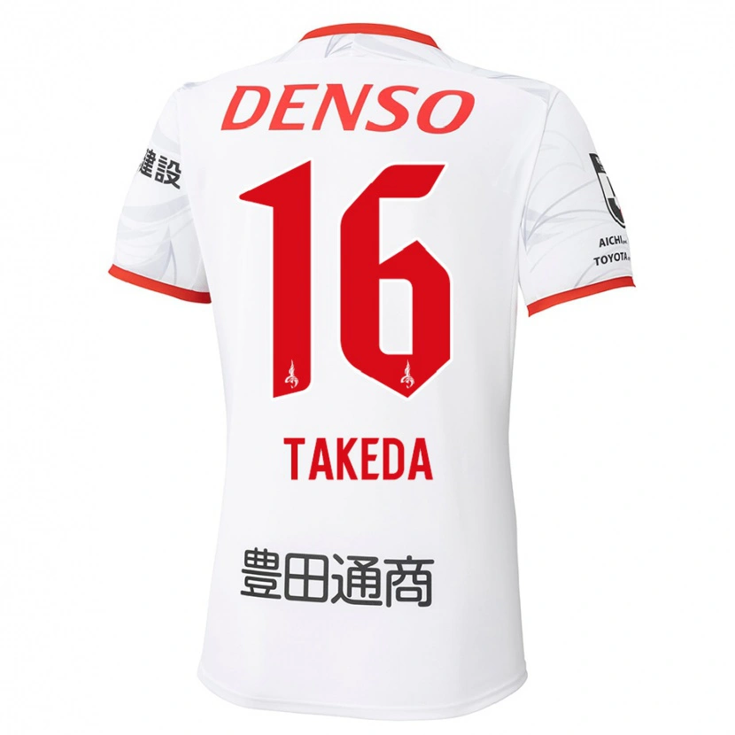 Danxen Dames Yohei Takeda #16 Wit Rood Uitshirt Uittenue 2025/26 T-Shirt België