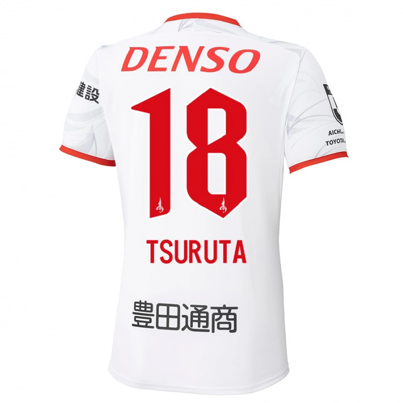 Danxen Dames Shu Tsuruta #18 Wit Rood Uitshirt Uittenue 2025/26 T-Shirt België