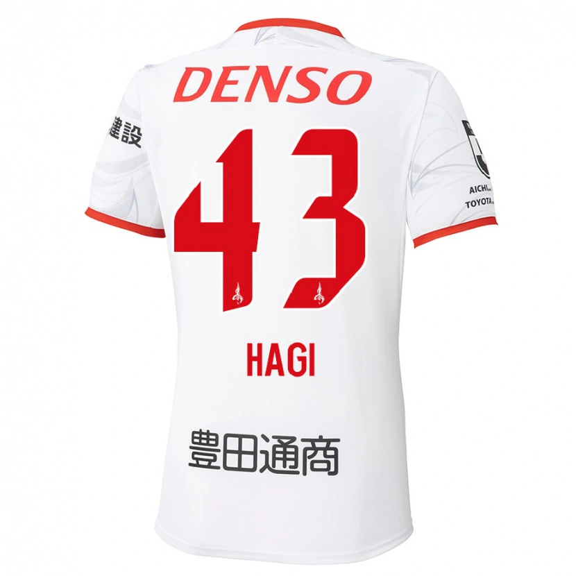 Danxen Dames Hiroaki Hagi #43 Wit Rood Uitshirt Uittenue 2025/26 T-Shirt België