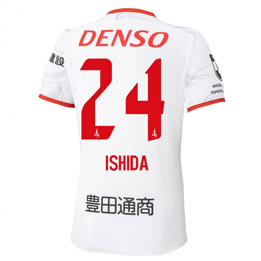 Danxen Dames Ryotaro Ishida #24 Wit Rood Uitshirt Uittenue 2025/26 T-Shirt België