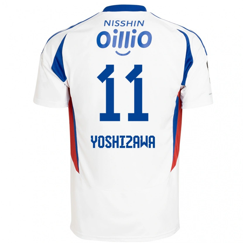 Danxen Dames Mirai Yoshizawa #11 Wit Koningsblauw Uitshirt Uittenue 2025/26 T-Shirt België