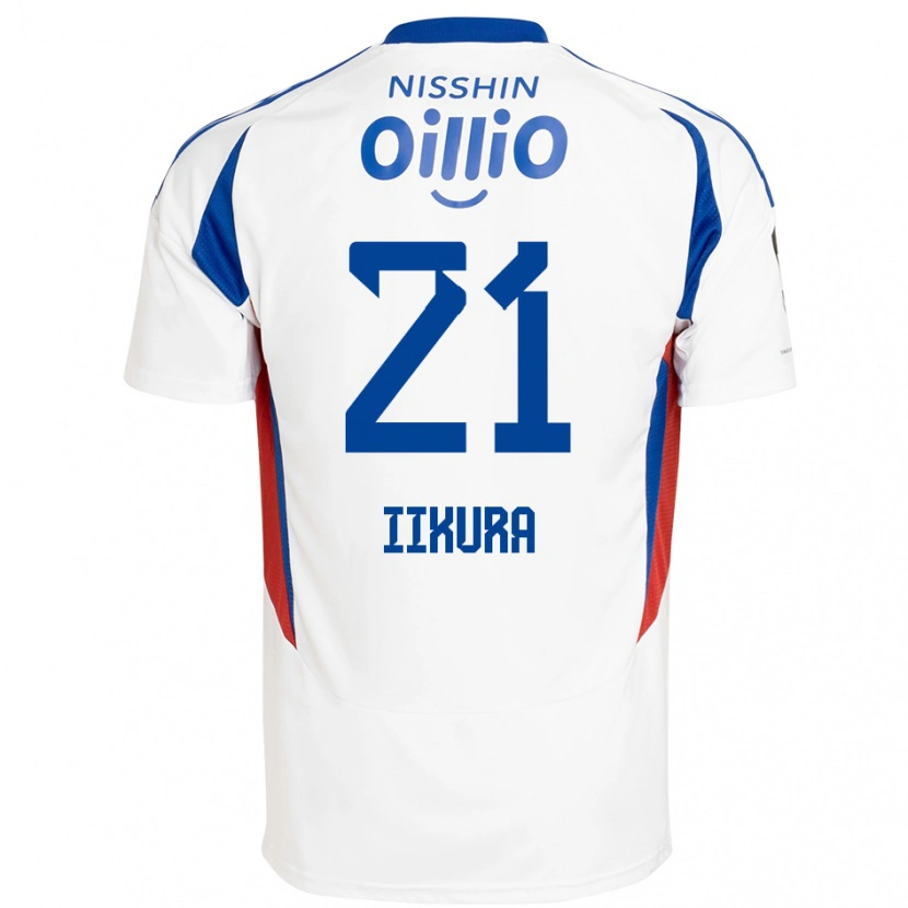 Danxen Dames Hiroki Iikura #21 Wit Koningsblauw Uitshirt Uittenue 2025/26 T-Shirt België