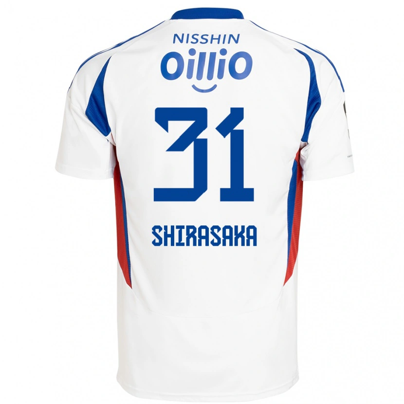 Danxen Dames Fuma Shirasaka #31 Wit Koningsblauw Uitshirt Uittenue 2025/26 T-Shirt België