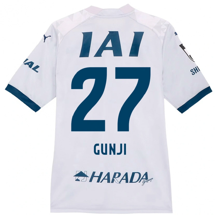 Danxen Dames Riku Gunji #27 Wit Koningsblauw Uitshirt Uittenue 2025/26 T-Shirt België