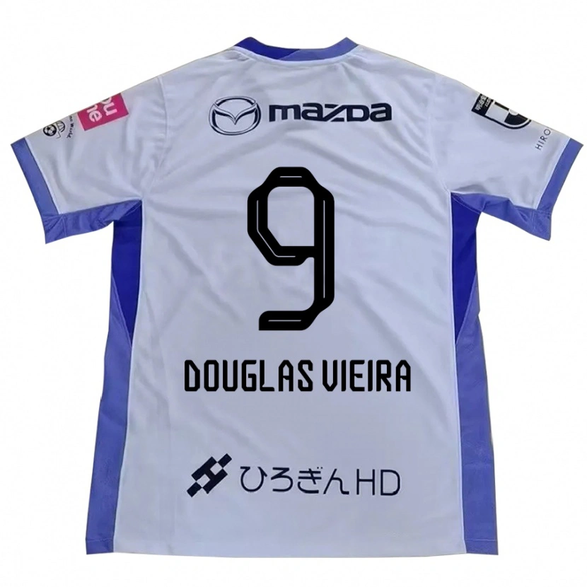 Danxen Dames Douglas Vieira #9 Wit Oranje Uitshirt Uittenue 2025/26 T-Shirt België