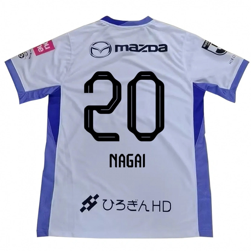 Danxen Dames Ryo Nagai #20 Wit Oranje Uitshirt Uittenue 2025/26 T-Shirt België