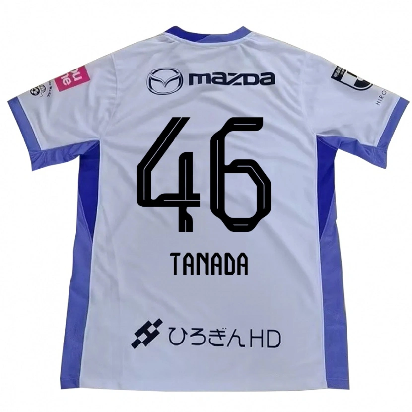 Danxen Dames Ryo Tanada #46 Wit Oranje Uitshirt Uittenue 2025/26 T-Shirt België