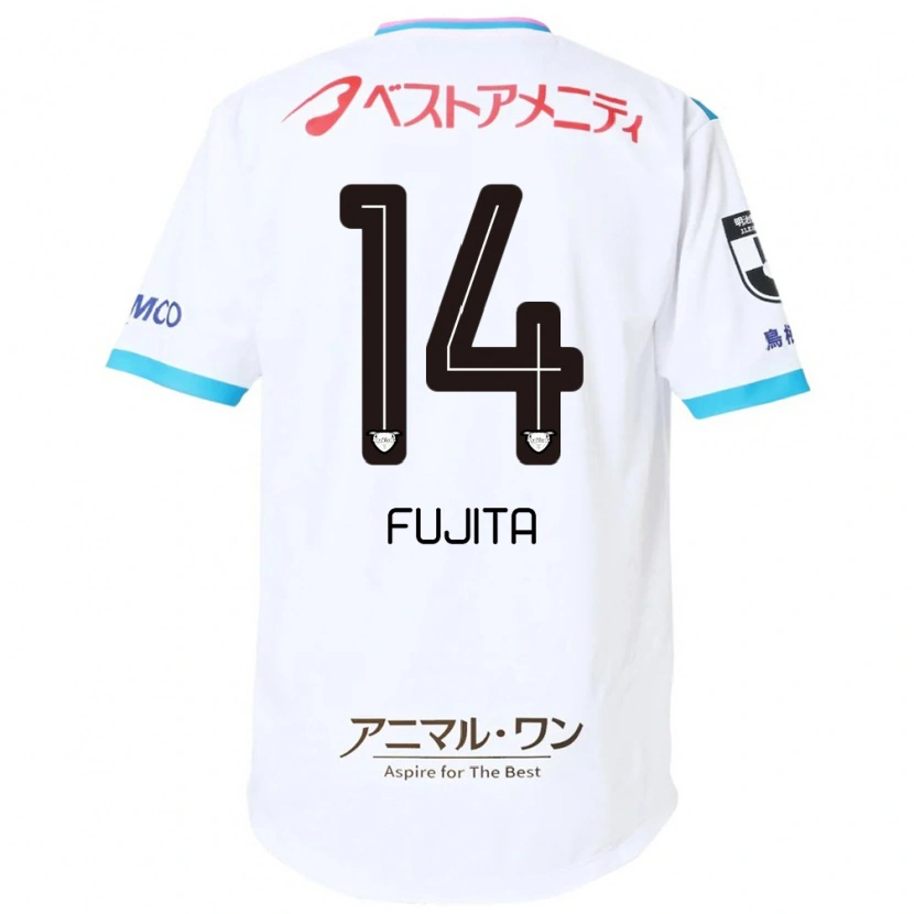 Danxen Dames Naoyuki Fujita #14 Wit Roze Uitshirt Uittenue 2025/26 T-Shirt België