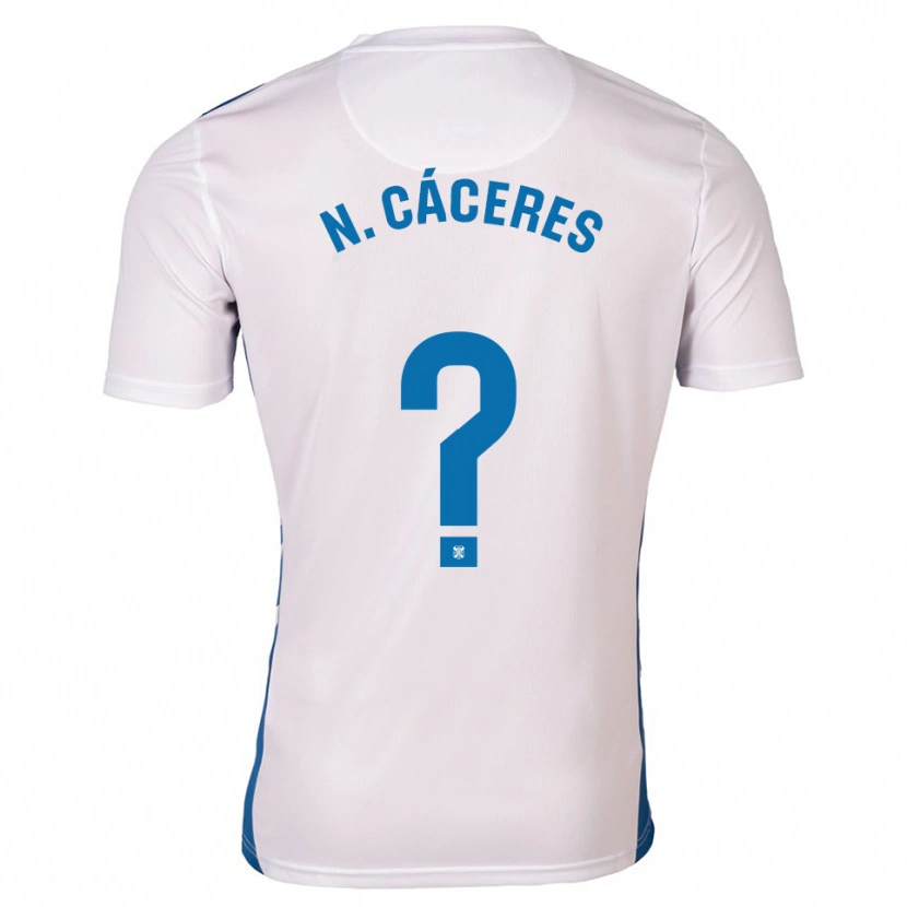 Danxen Dames Nayluisa Cáceres #0 Wit Blauw Thuisshirt Thuistenue 2025/26 T-Shirt België