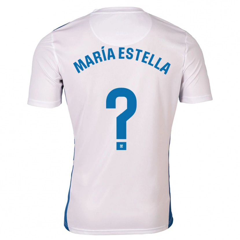 Danxen Dames María Estella Del Valle #0 Wit Blauw Thuisshirt Thuistenue 2025/26 T-Shirt België