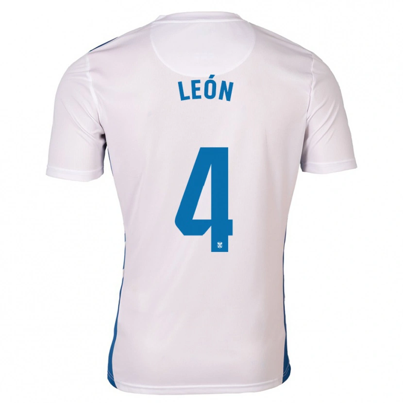 Danxen Dames José León #4 Wit Blauw Thuisshirt Thuistenue 2025/26 T-Shirt België