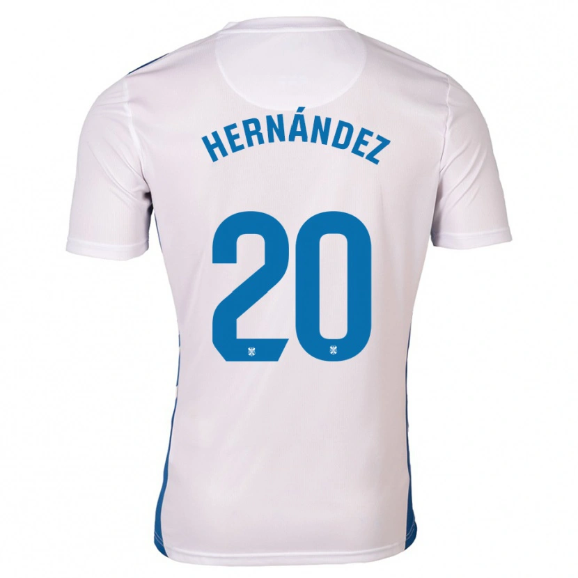 Danxen Dames Jesús Hernández #20 Wit Blauw Thuisshirt Thuistenue 2025/26 T-Shirt België