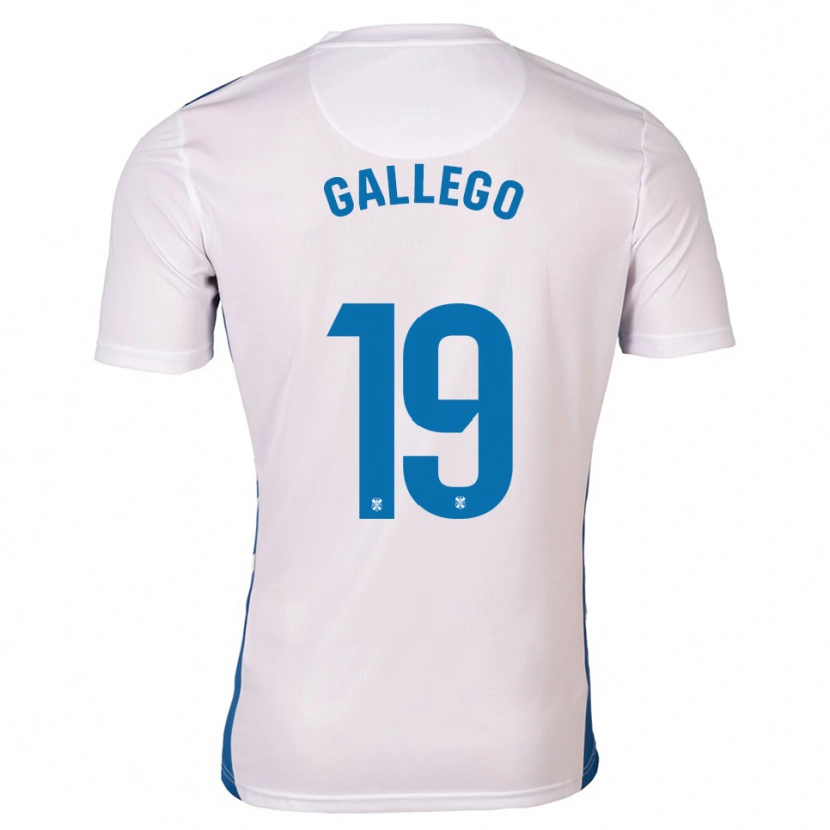 Danxen Dames Enric Gallego #19 Wit Blauw Thuisshirt Thuistenue 2025/26 T-Shirt België