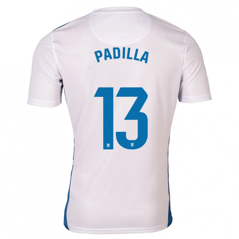 Danxen Dames Alejandro Padilla #13 Wit Blauw Thuisshirt Thuistenue 2025/26 T-Shirt België