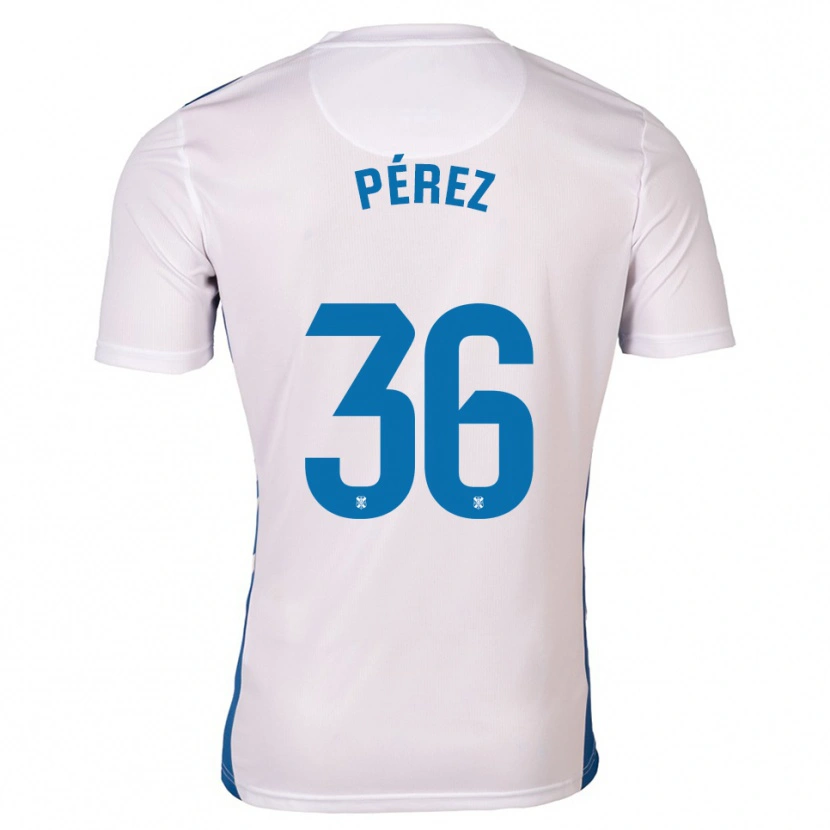 Danxen Dames Dani Pérez #36 Wit Blauw Thuisshirt Thuistenue 2025/26 T-Shirt België