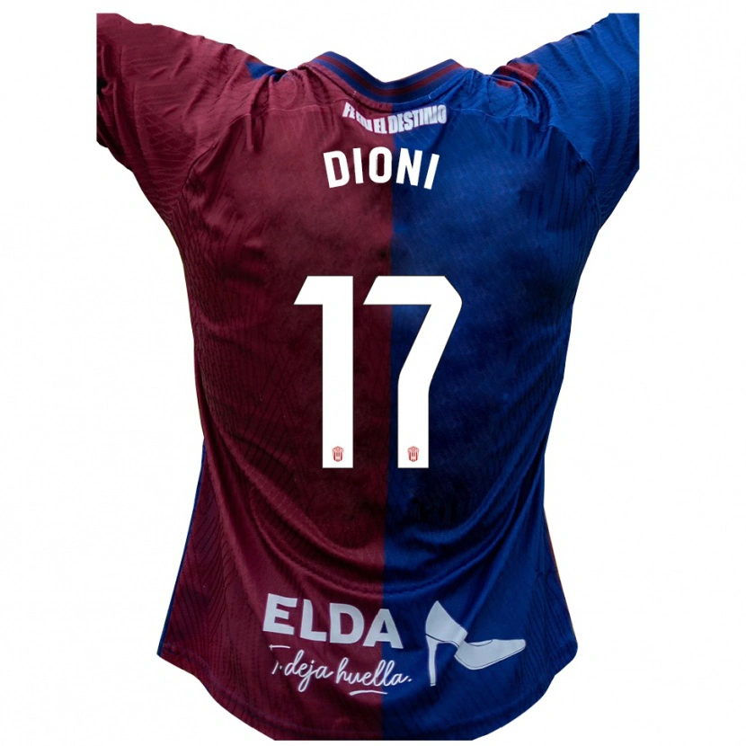 Danxen Dames Dioni #17 Blauw Rood Thuisshirt Thuistenue 2025/26 T-Shirt België