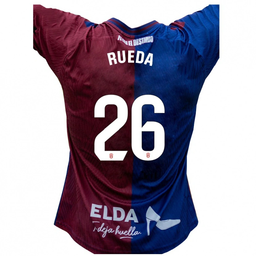 Danxen Dames Carlos Rueda #26 Blauw Rood Thuisshirt Thuistenue 2025/26 T-Shirt België