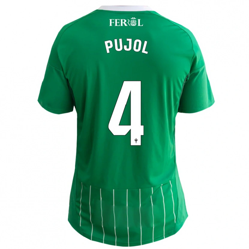 Danxen Dames Edgar Pujol #4 Groen Wit Thuisshirt Thuistenue 2025/26 T-Shirt België