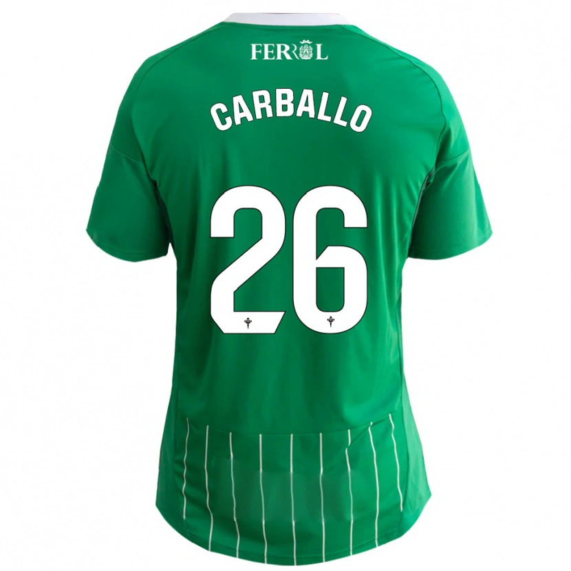 Danxen Dames David Carballo #26 Groen Wit Thuisshirt Thuistenue 2025/26 T-Shirt België