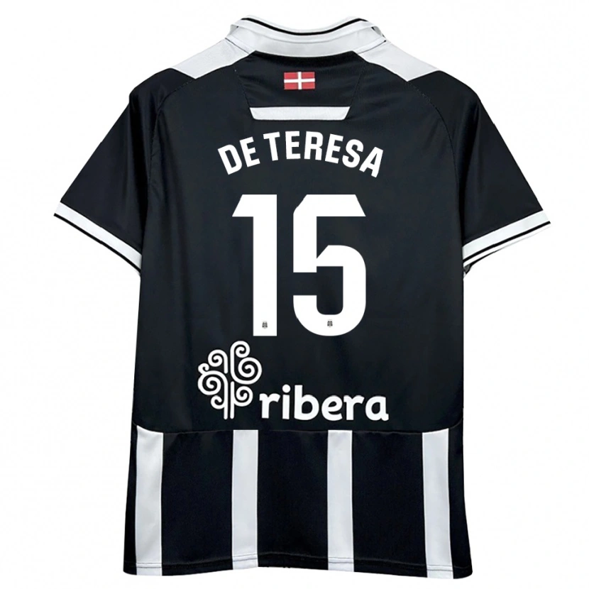Danxen Dames Emilio De Teresa #15 Zwart Wit Thuisshirt Thuistenue 2025/26 T-Shirt België