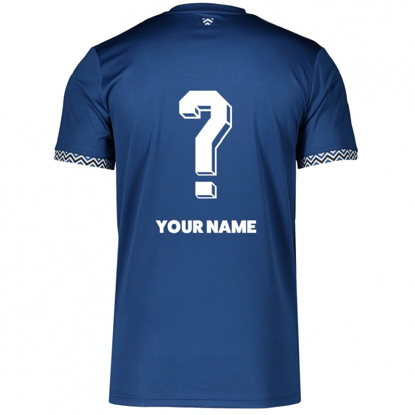 Danxen Dames Uw Naam #0 Marine Wit Thuisshirt Thuistenue 2025/26 T-Shirt België