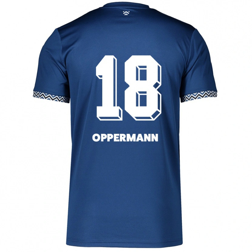 Danxen Dames Leo Oppermann #18 Marine Wit Thuisshirt Thuistenue 2025/26 T-Shirt België