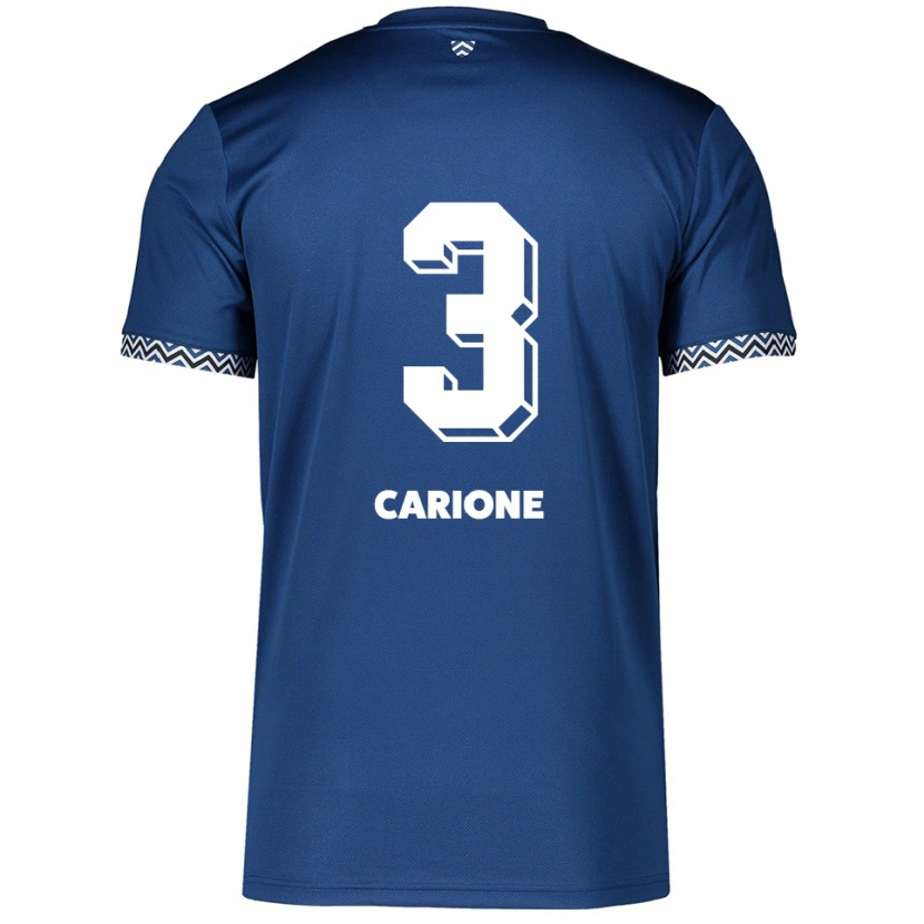 Danxen Dames Cristiano Carione #3 Marine Wit Thuisshirt Thuistenue 2025/26 T-Shirt België