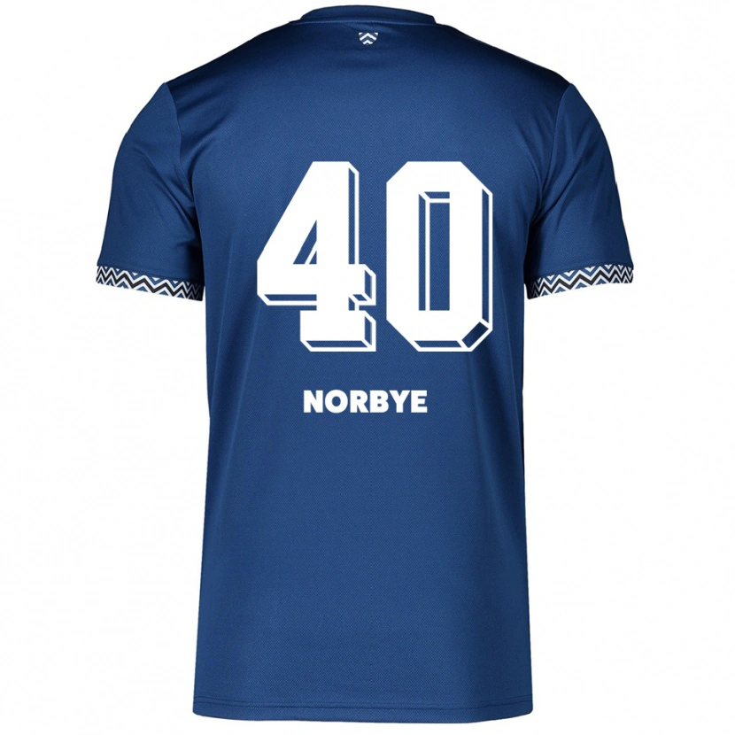 Danxen Dames Jonathan Norbye #40 Marine Wit Thuisshirt Thuistenue 2025/26 T-Shirt België