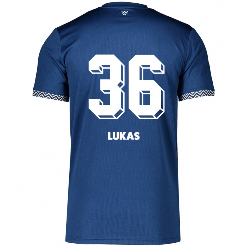 Danxen Dames Justin Lukas #36 Marine Wit Thuisshirt Thuistenue 2025/26 T-Shirt België