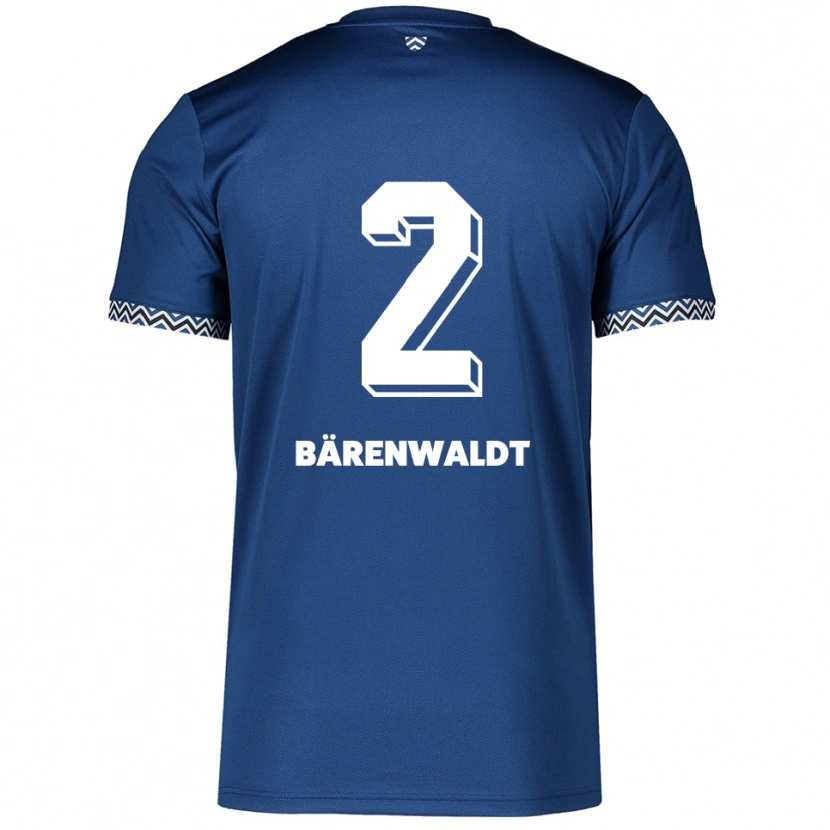 Danxen Dames Tim Bärenwaldt #2 Marine Wit Thuisshirt Thuistenue 2025/26 T-Shirt België