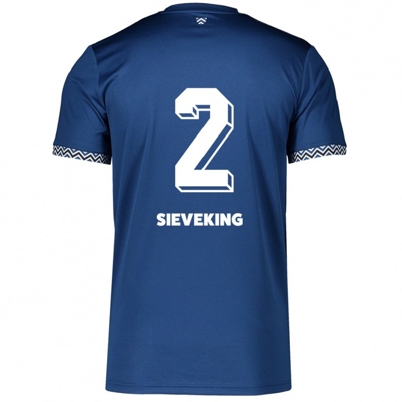 Danxen Dames Antonio Sieveking #2 Marine Wit Thuisshirt Thuistenue 2025/26 T-Shirt België
