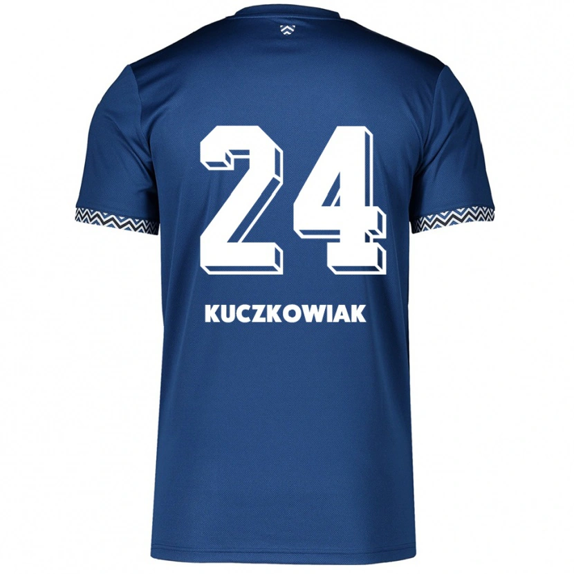 Danxen Dames Mateusz Kuczkowiak #24 Marine Wit Thuisshirt Thuistenue 2025/26 T-Shirt België