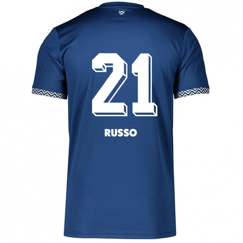 Danxen Dames Stefano Russo #21 Marine Wit Thuisshirt Thuistenue 2025/26 T-Shirt België
