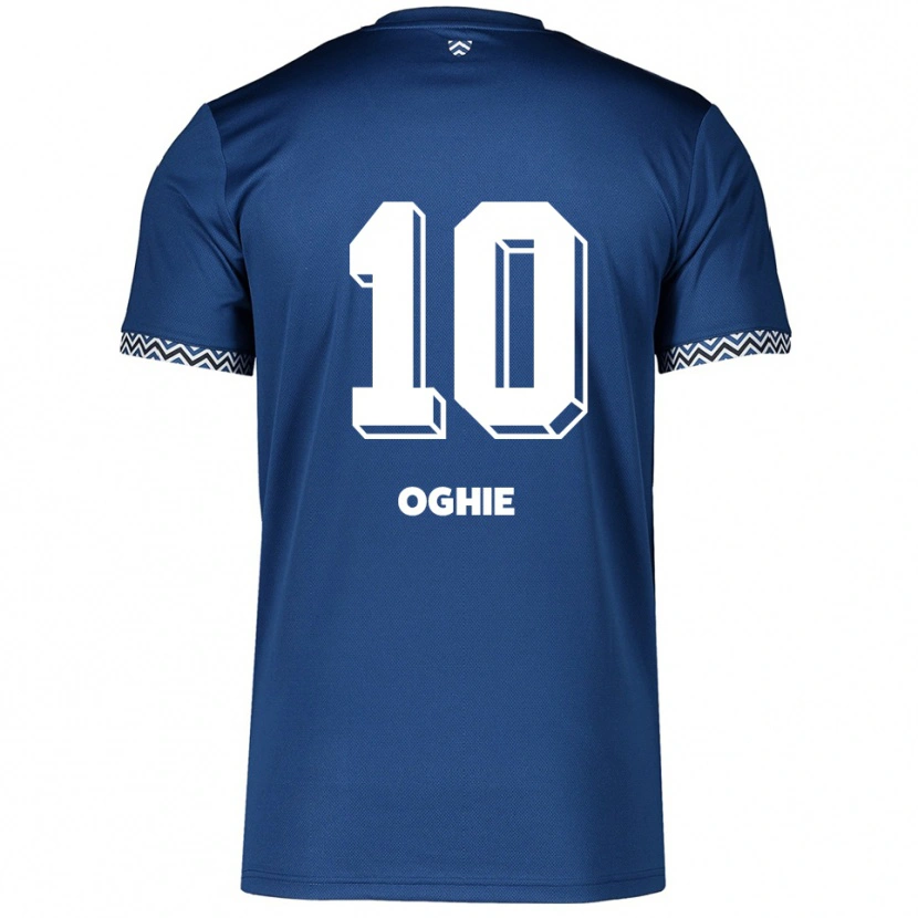 Danxen Dames Joshua Oghie #10 Marine Wit Thuisshirt Thuistenue 2025/26 T-Shirt België