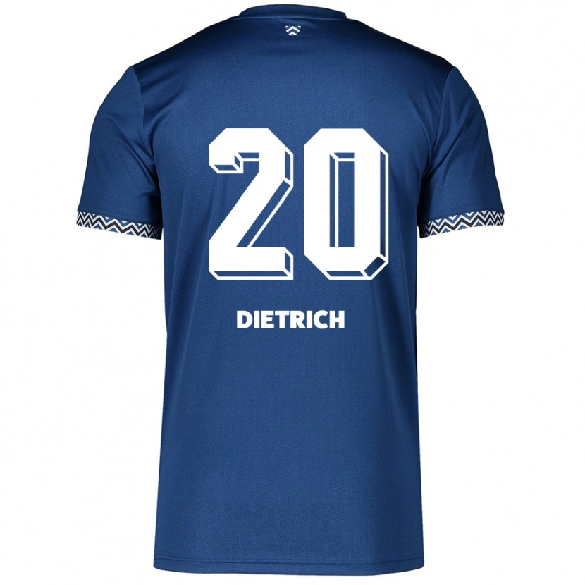 Danxen Dames Sam Dietrich #20 Marine Wit Thuisshirt Thuistenue 2025/26 T-Shirt België