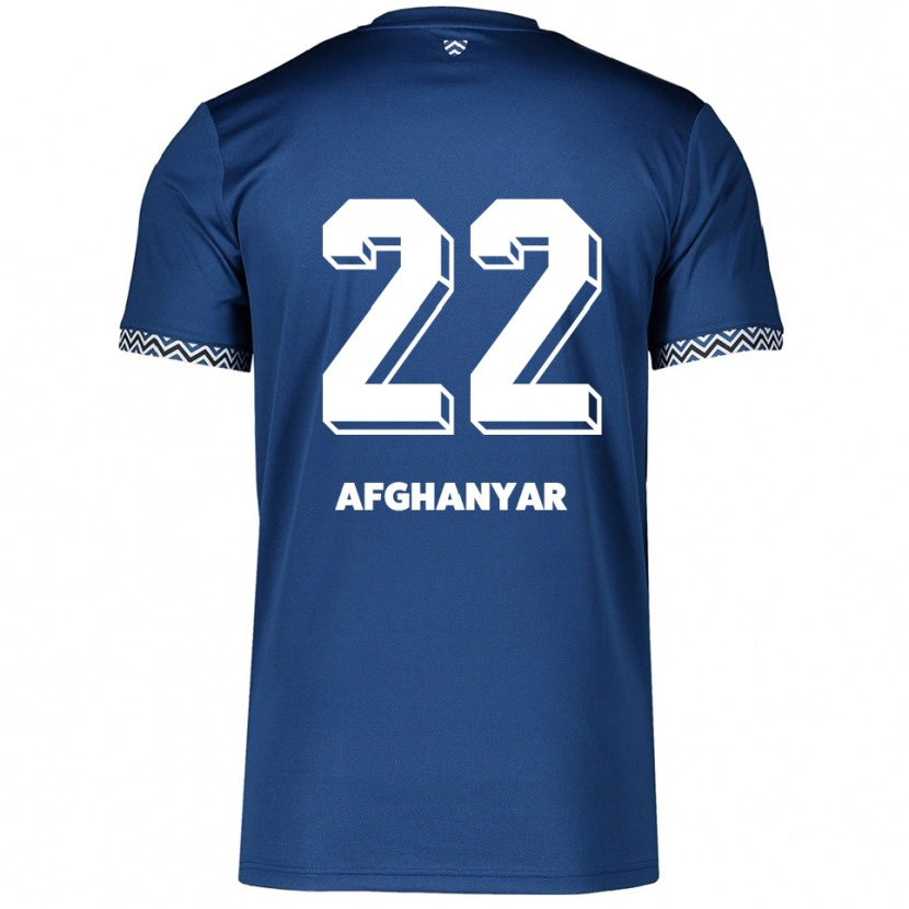 Danxen Dames Bellal Afghanyar #22 Marine Wit Thuisshirt Thuistenue 2025/26 T-Shirt België