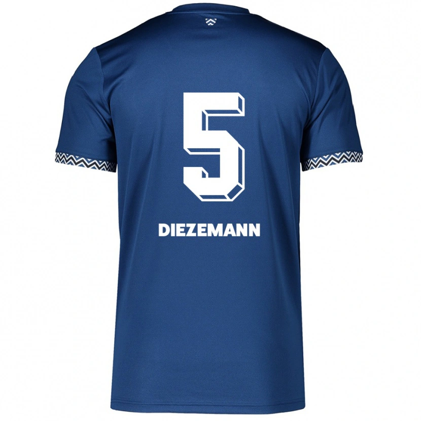 Danxen Dames Yoost Diezemann #5 Marine Wit Thuisshirt Thuistenue 2025/26 T-Shirt België
